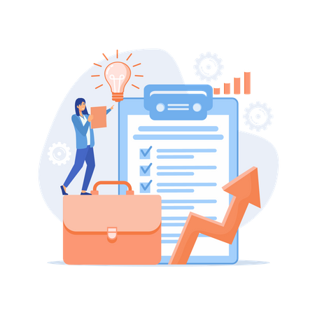 Analyzing Growth Chart  Illustration