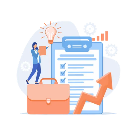 Analyzing Growth Chart  Illustration