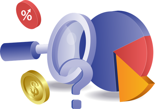 Analyzing pie chart percentages  Illustration