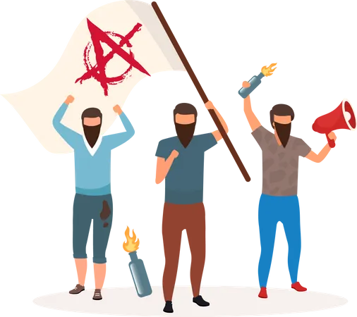 Anarchy political system  Illustration