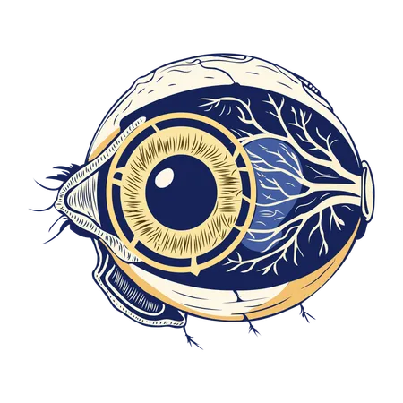 Anatomie des yeux  Illustration