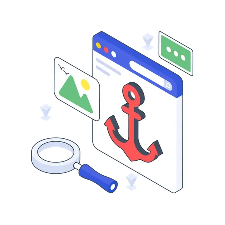 Anchor Website  Illustration