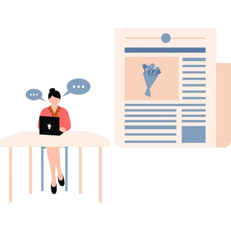 Anchor works on live news  Illustration