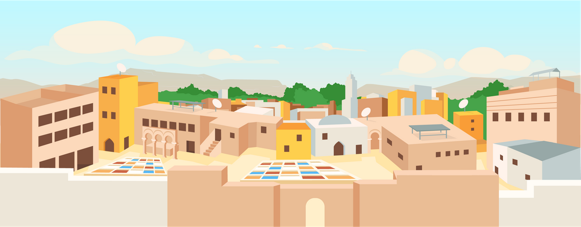 Ancient arab city  Illustration