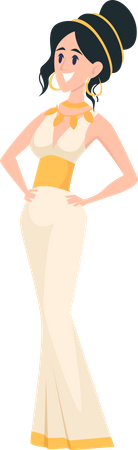 Ancient beautiful rome queen  Illustration