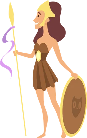 Ancient female warrior Illustration