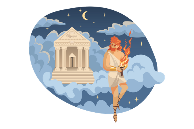 Ancient god  Illustration