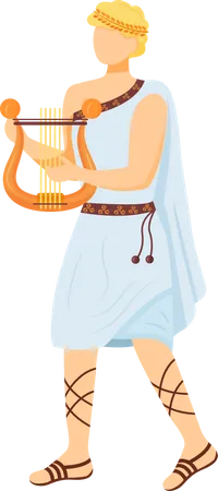 Ancient Greek god Apollo Illustration