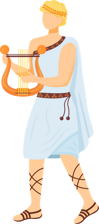 Ancient Greek god Apollo  Illustration