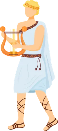 Ancient Greek god Apollo  Illustration