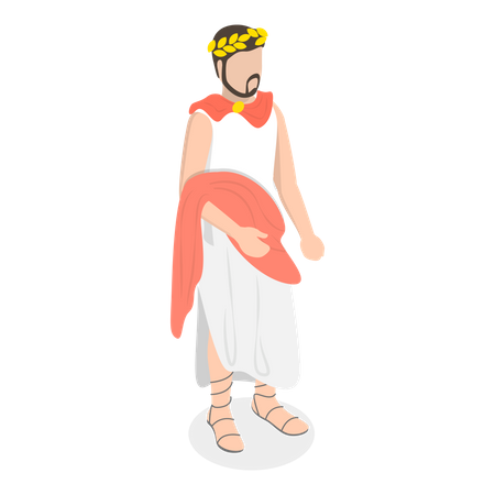 Ancient Roman Characters  Illustration