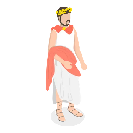 Ancient Roman Characters  Illustration