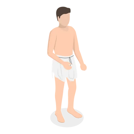 Ancient roman man wearing clothes of their era  Illustration