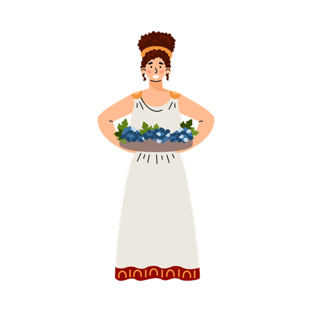 Ancient Roman or Greek woman  Illustration