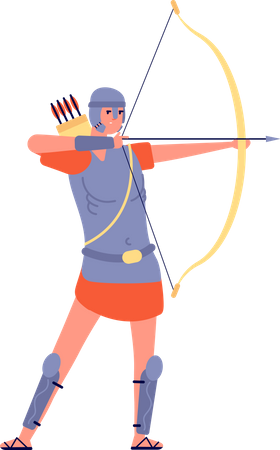 Ancient rome bowmaster  Illustration