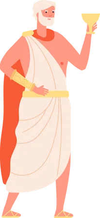 Ancient rome king Illustration