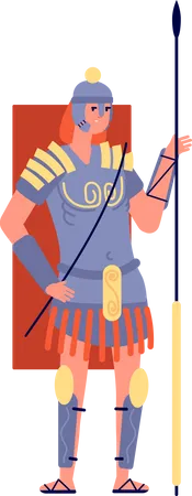 Ancient rome military man Illustration