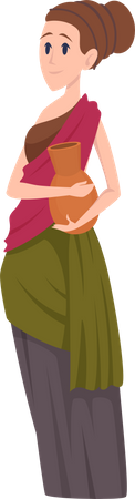 Ancient rome peasant lady Illustration