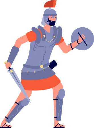 Ancient rome warrior Illustration