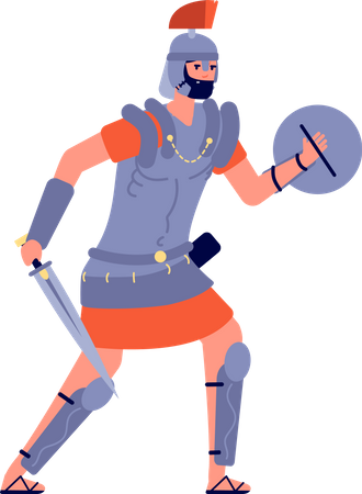 Ancient rome warrior  Illustration