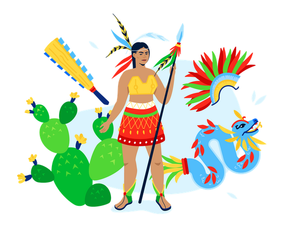 Ancient warrior woman  Illustration