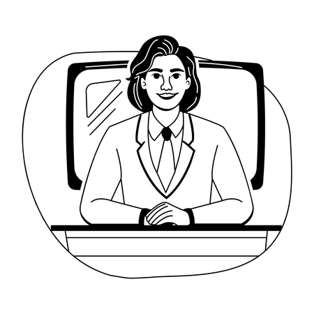 Âncora de notícias  Illustration