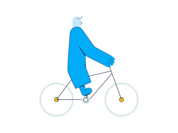 Andar de bicicleta  Ilustração