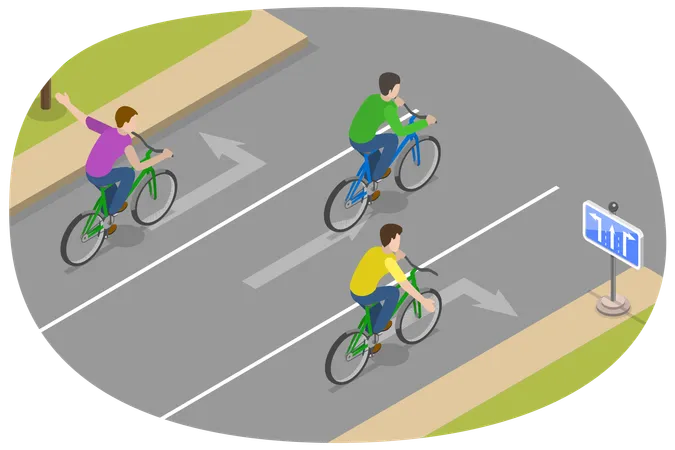 Andar de bicicleta com segurança  Ilustração