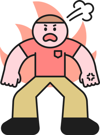 Anergy Boy standing  Illustration