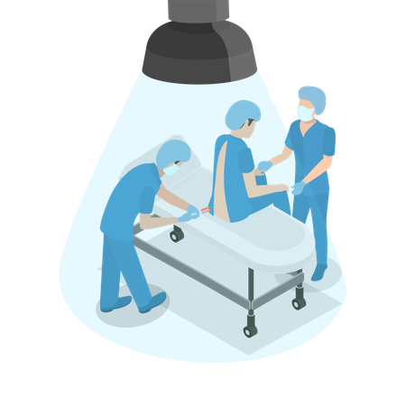 Anestesia epidural en inyección  Ilustración