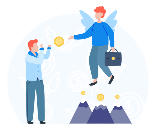 Angel investor startup community Illustration