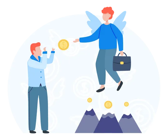 Angel investor startup community  Illustration