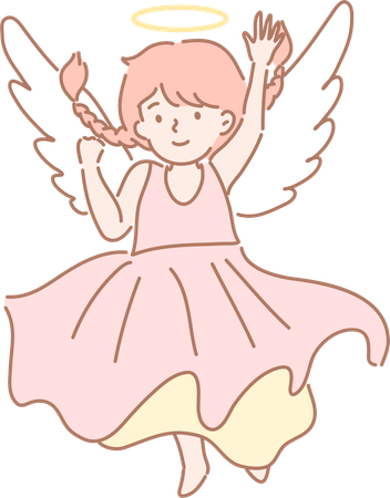 Angel is dancing  Illustration