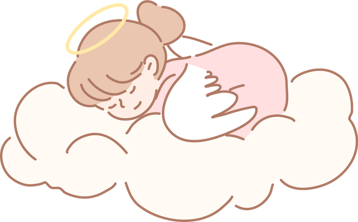 Angel is sleeping  Illustration