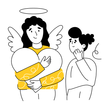 Ángel mamá  Ilustración