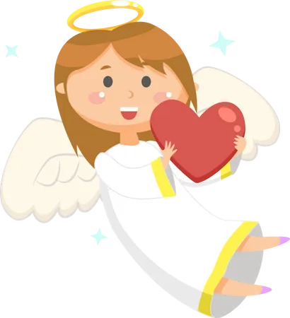 Angel with Heart  Illustration