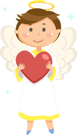 Angel with Heart  Illustration