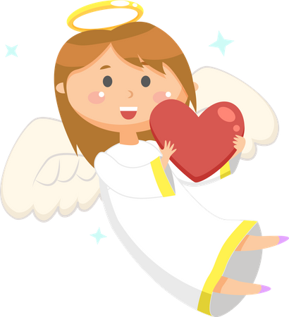 Angel with Heart  Illustration