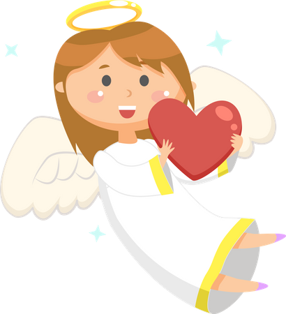 Angel with Heart  Illustration