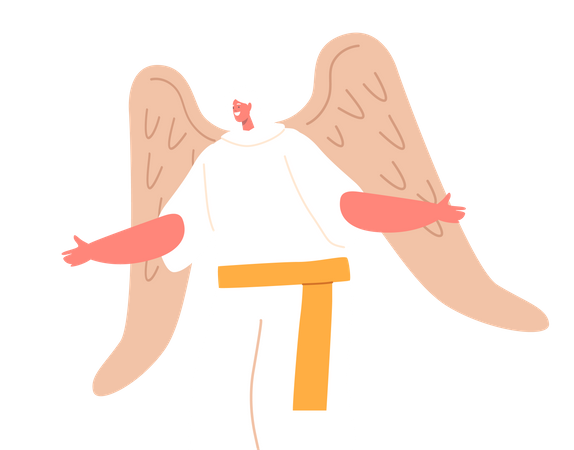 Angel With Wings  Illustration