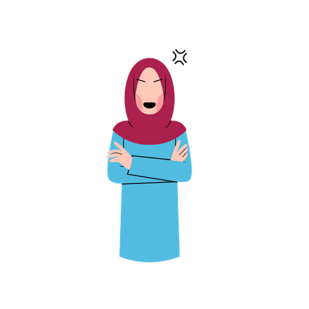 Angry Arabic woman  Illustration