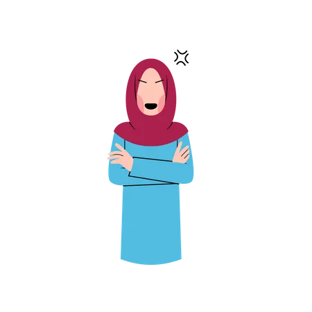 Angry Arabic woman  Illustration