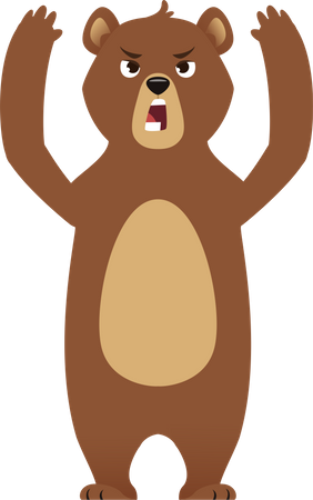 Angry bear  Illustration