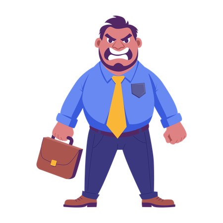 Angry boss  Illustration