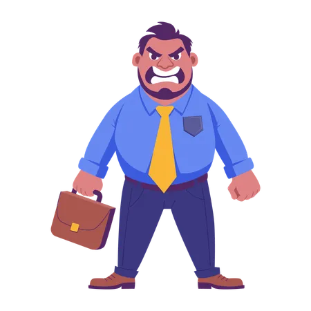Angry boss  Illustration
