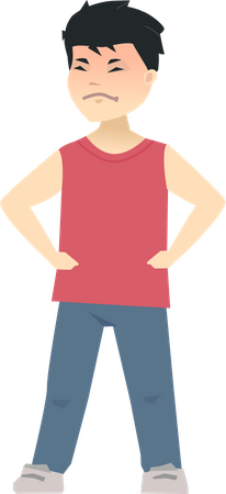 Angry boy  Illustration