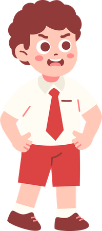 Angry Boy Student  Illustration