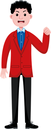 Angry boy Student  Illustration