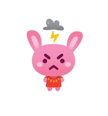 Angry Bunny Illustration