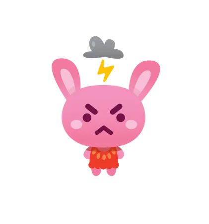 Angry Bunny  Illustration